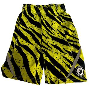 Kids Yellow and Black Tiger Stripe Shorts Flow Society XS